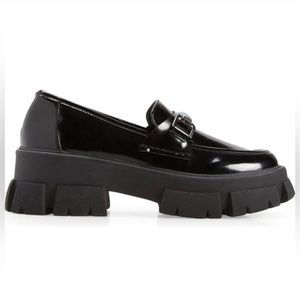 Steve Madden Black Lively Platform‎ Loafer 9